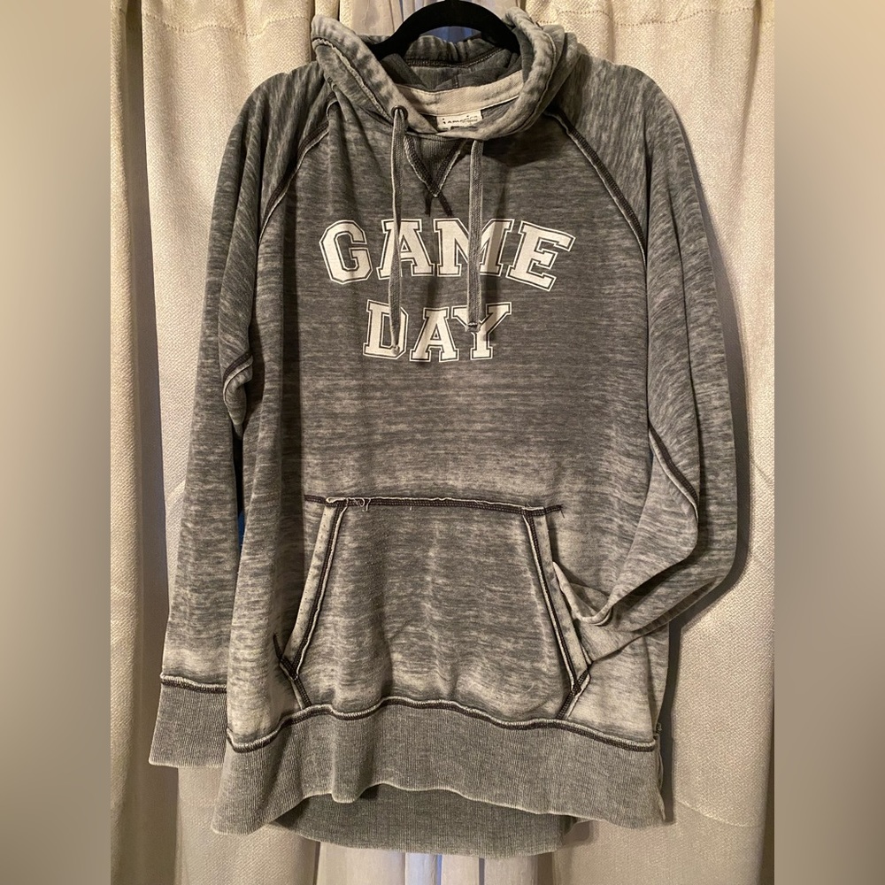 Grey burnout hoodie